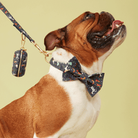 Thumbnail for DOG LEAD - FESTIVE NAVY PRINT