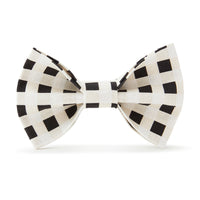 Thumbnail for DOG BOW TIE - WHITE BLACK CHECK