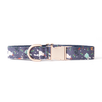 Thumbnail for DOG COLLAR - FESTIVE NAVY PRINT