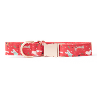 Thumbnail for DOG COLLAR - FESTIVE RED PRINT