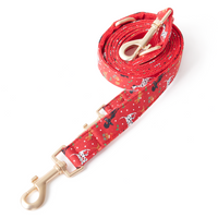 Thumbnail for DOG LEAD - FESTIVE RED PRINT