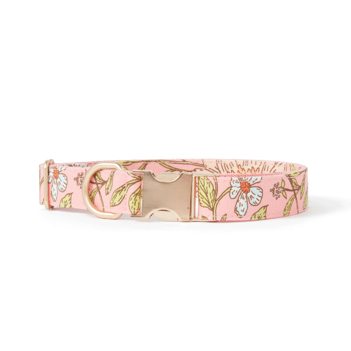 DOG COLLAR - FLORAL PRINT PINK